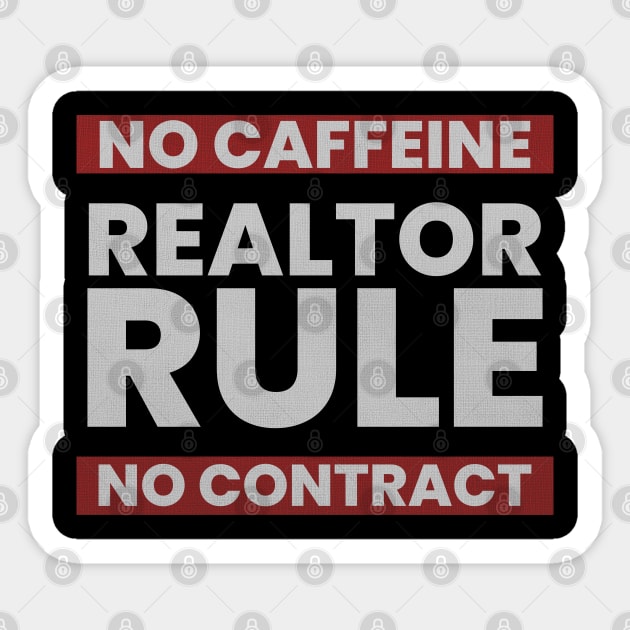 Agent Rule Sticker by REG